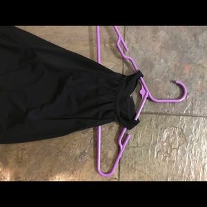 High neck, black body suit